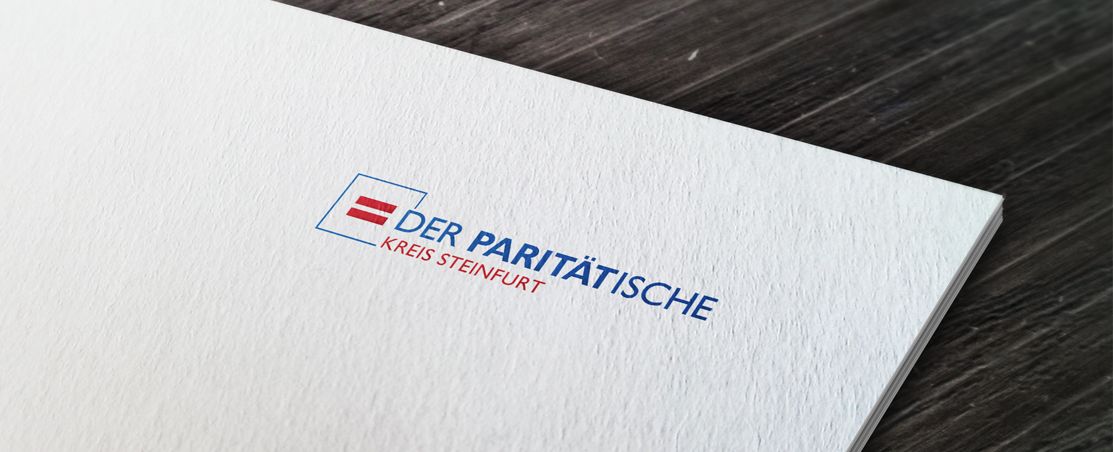 Logo des Paritätisch auf Papier gedruckt